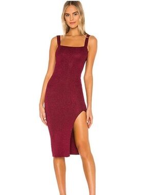 Superdown Burgundy Midi Dress - Revolve